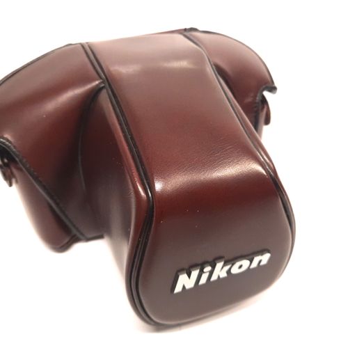 thumbnail-0 for Vintage Nikon CF-20 - Oxblood Red Ever Ready Camera Case for Nikon F3 - Clean
