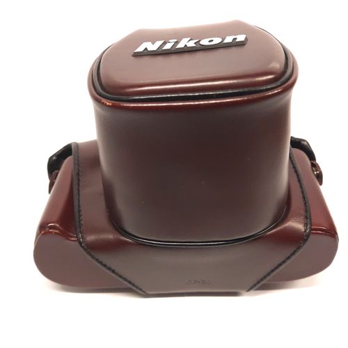thumbnail-2 for Vintage Nikon CF-20 - Oxblood Red Ever Ready Camera Case for Nikon F3 - Clean
