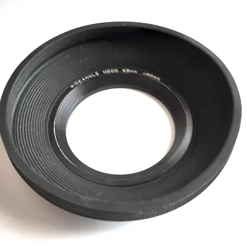 thumbnail-1 for Wide Angle Rubber Folding - 49mm Lens Hood Sun Shade Screw-in