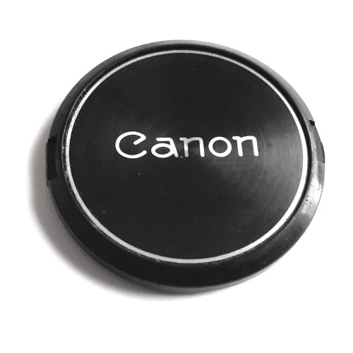 Vintage Canon FD C-55 55mm Plastic Front Lens Cap Silver Ring Genuine