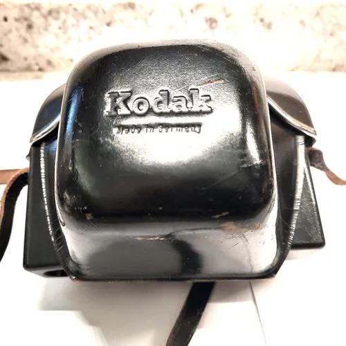 thumbnail-2 for Vintage Black Leather Hard Case for  Kodak Instamatic Reflex Camera
