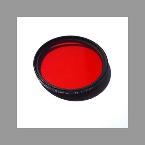 HOYA 49mm R (25A) - RED FILTER FOR B&W CONTRAST - Thread Mount - Clean Condition