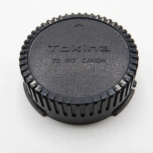 thumbnail-1 for  Tokina for Canon Black Plastic Rear Lens Cap - Fits Canon AE-1 Camera Lens 