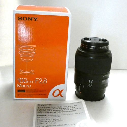 Sony Alpha 100mm F2.8 Macro A Mount Lens