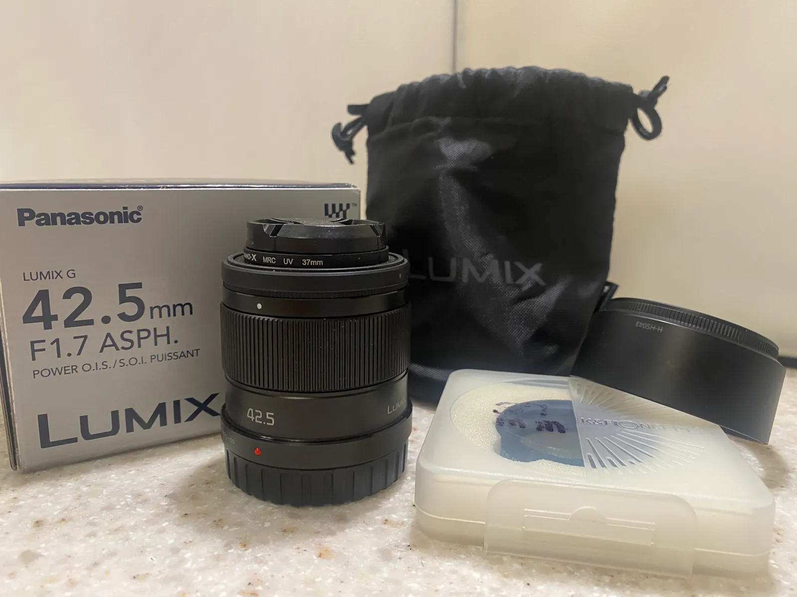 Lumix G 42.5mm f/1.7 ASPH. POWER O.I.S., ND filter, protector, etc