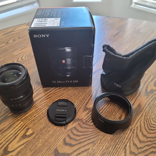 thumbnail-0 for Sony FE 24mm f/1.4 GM Camera Lens Wide Angle Full Frame MINT! E-Mount