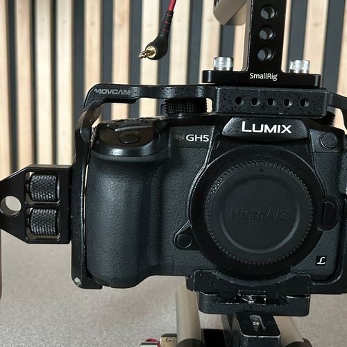 thumbnail-2 for Panasonic Lumix GH5 Camera Body w/ MOVCAM Cage with Rails and Viltrox M4/3 To EF Adapter