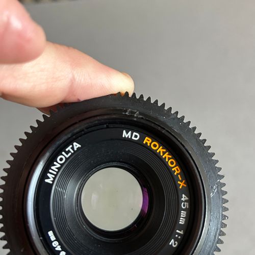 thumbnail-0 for Minolta 45mm f/2 Rokkor-X MD-Mount Prime Lens EF mount