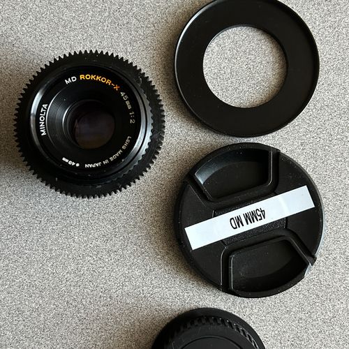 thumbnail-3 for Minolta 45mm f/2 Rokkor-X MD-Mount Prime Lens EF mount