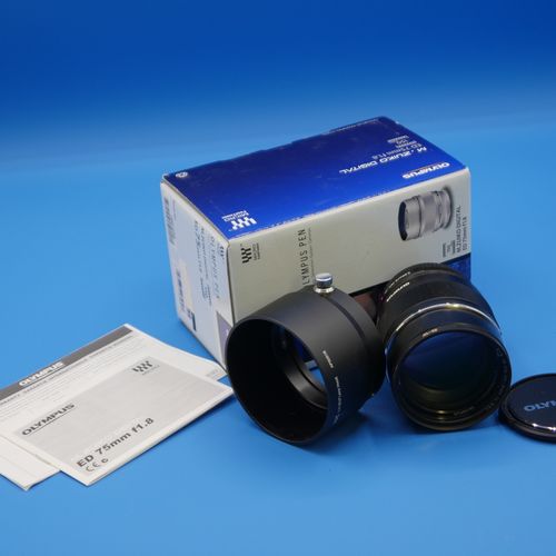 thumbnail-3 for Olympus ED 75mm f1.8 Lens, Shade, Neutral Density Filter-Mint Condition