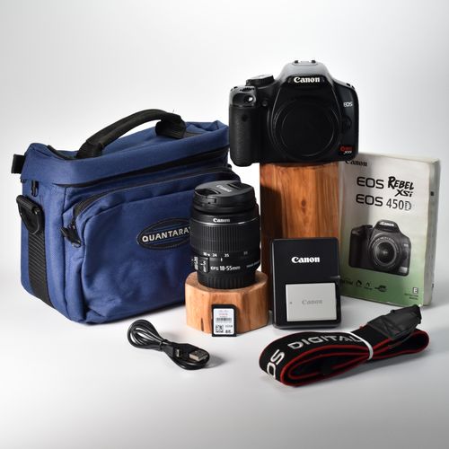 Canon EOS Rebel XSi Digital Camera 12.2MP Canon 18-55mm Lens 32GB SD Card