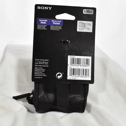 thumbnail-1 for Sony LCS-CSW Soft Camera Carrying Case Belt Loop Memory Card Pocket