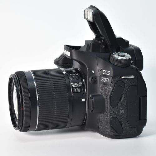 thumbnail-3 for Canon EOS 80D DSLR Camera 24.2MP Canon 18-55mm Lens HD Video 128GB SD Card MINT