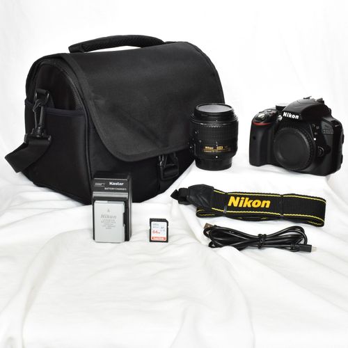 Nikon D3300 DSLR Camera 24.2MP HD Video 4408 Clicks Nikon 18-55mm Lens 64GB SD