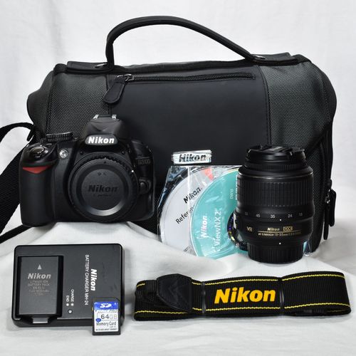 Nikon D3100 Digital SLR Camera 14.2MP 18-55mm Lens HD Video 6793 Clicks 64GB SD