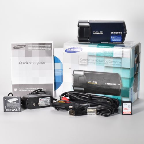 Samsung HMX-Q10 HD Camcorder 10x Optical Zoom HD Video 128GB SD Card MINT