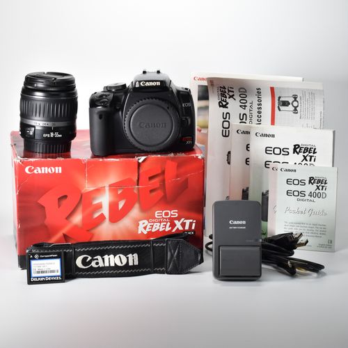 Canon EOS Digital Rebel XTi 400D DSLR 10.1MP EF-S 18-55mm Canon Lens 2GB CF Card