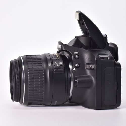 thumbnail-2 for Nikon D3200 DSLR Camera 24.2MP 18-55mm 55-200mm Lens 3356 Clicks 128GB SD MINT