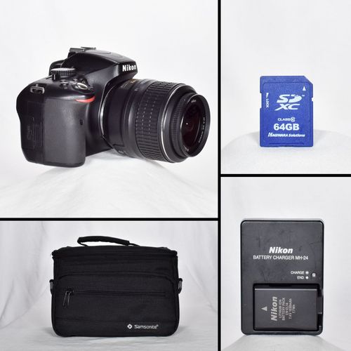 Nikon D5100 Digital SLR Camera 16.2MP HD Video Nikon Lens 64GB SD 11,682 Clicks