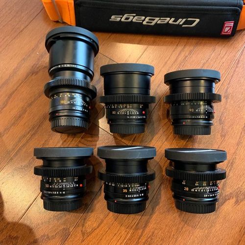 Leica R Cinema Modded 6-Lens Kit EF with Case