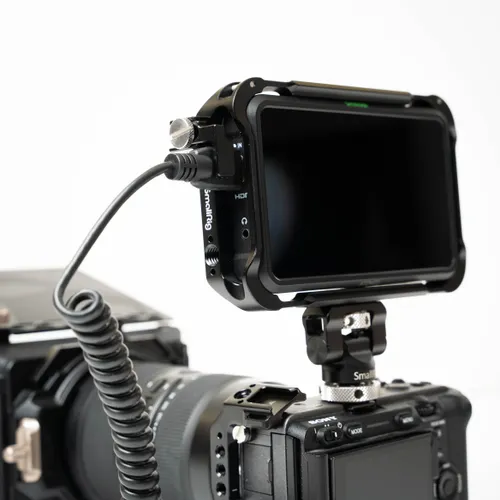 thumbnail-1 for Atomos Shinobi 5.2" 4K HDMI Camera Monitor with Battery, Charger, Cables, Cage, Hood, and Mount