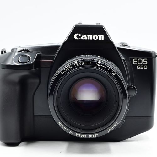 thumbnail-1 for Canon EOS 650 SLR Film Camera Kit w/ 50mm f1.8 Lens