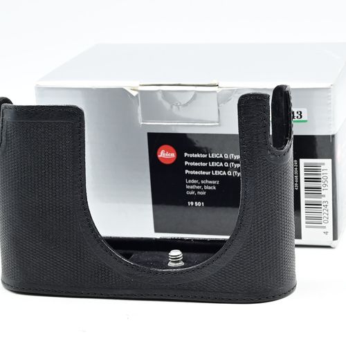 Leica 19501 Protector Half Case for Q Digital Camera, Black Leather