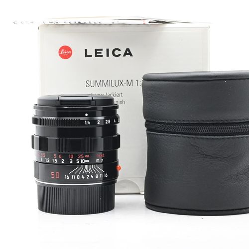 Leica 11623 50mm F1.4 Summilux Millenium Black Paint Lens RARE