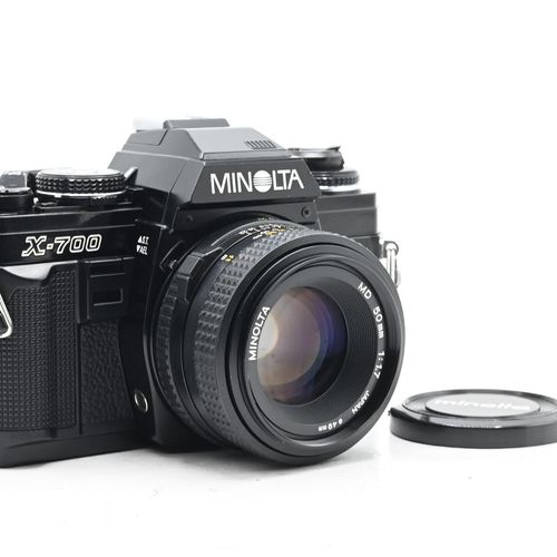 thumbnail-0 for Minolta X-700 SLR Film Camera Kit w/ MD 50mm f1.7 Lens