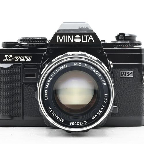 thumbnail-1 for Minolta X-700 SLR Film Camera Kit w/ MC 55mm f1.7 Lens