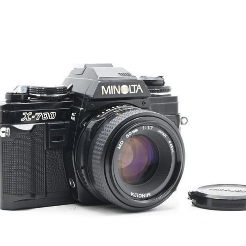 thumbnail-0 for Minolta X-700 SLR Film Camera Kit w/ MD 50mm f1.7 Lens