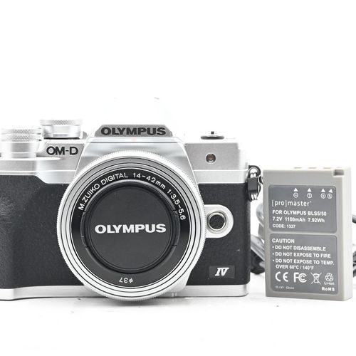 thumbnail-0 for Olympus OM-D E-M10 Mark IV 20.3 MP MFT Digital Camera Kit w/ 14-42mm Lens