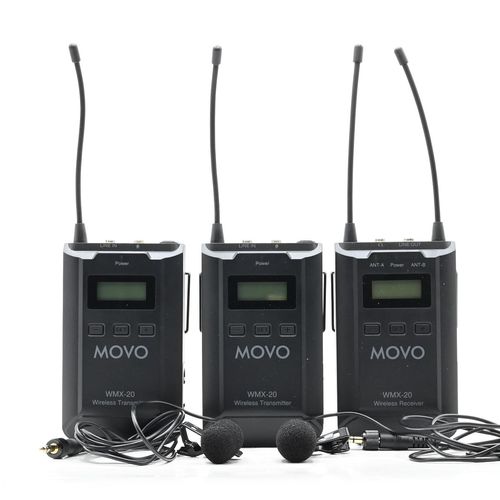 thumbnail-1 for Movo WMX-20-DUO Wireless Microphone System (UHF: 556.71 to 595.66 MHz)