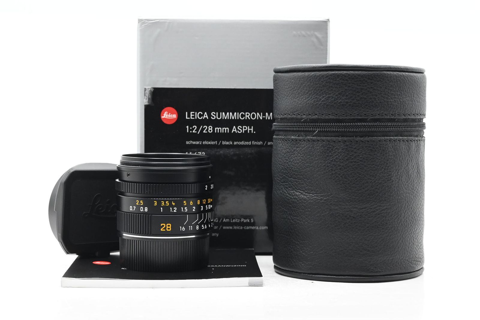 Leica 11672 28mm f2 Summicron-M ASPH 6-Bit E46 Lens Black