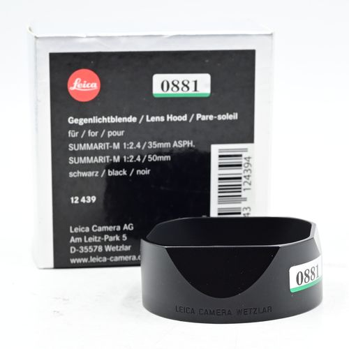 thumbnail-0 for Leica 12439 Lens Hood for 35/2.4, 50/2.4 Summarit-M Lens Black