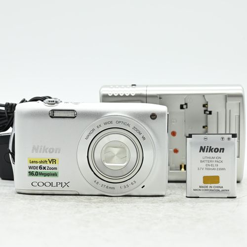 thumbnail-0 for Nikon Coolpix S3300 16MP Digital Camera w/6X Zoom Silver