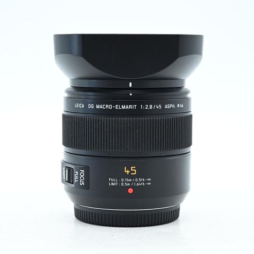 thumbnail-0 for Panasonic Leica DG 45mm f2.8 Macro-Elmarit ASPH Mega OIS MFT Lens H-ES045