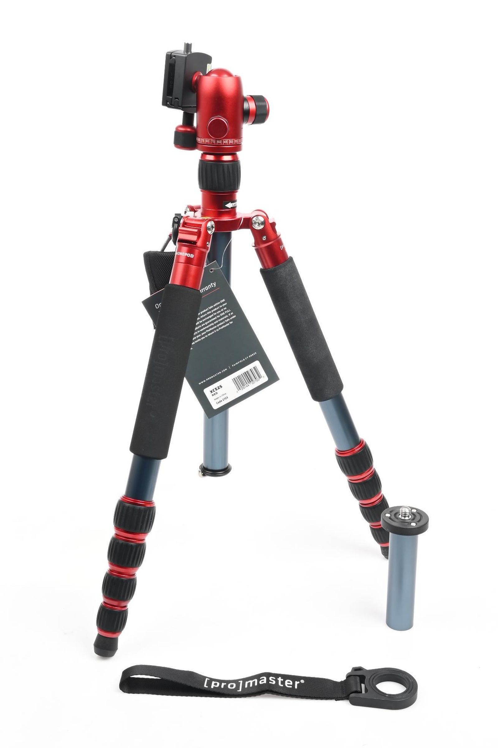 Promaster XC525 Tripod Legs With Ball Head Red