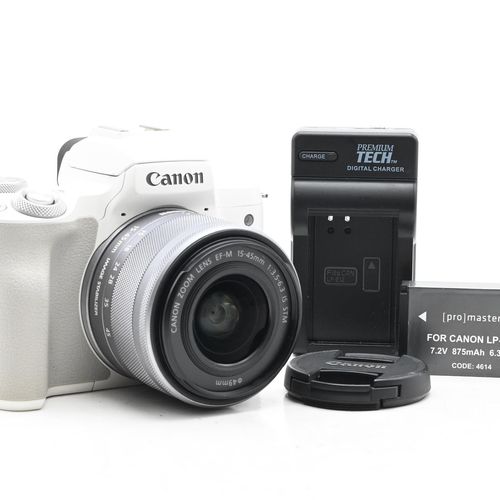thumbnail-0 for Canon EOS M50 Mark II Mirrorless 24.1MP Camera Kit w/ 15-45mm Zoom Lens