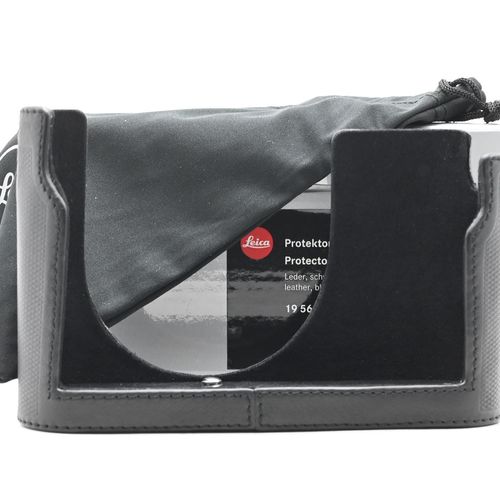 thumbnail-0 for Leica 19566 Q2 Protector Black Leather Half Case