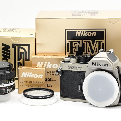 thumbnail-0 for Nikon FM2/T SLR Film Camera Kit FM2T Titanium w/ AI-S 50mm f1.4 Lens AIS