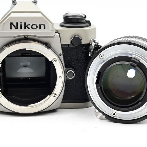 thumbnail-7 for Nikon FM2/T SLR Film Camera Kit FM2T Titanium w/ AI-S 50mm f1.4 Lens AIS
