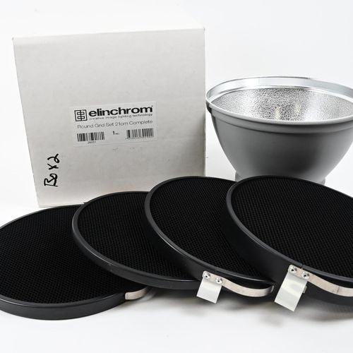 thumbnail-0 for Elinchrom Reflector and Honeycomb Grid Set 8, 12, 20, 30 Deg 26051