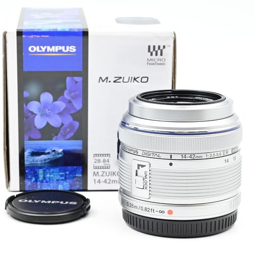 thumbnail-0 for Olympus Digital 14-42mm f3.5-5.6 M.Zuiko II R MSC Lens MFT Silver