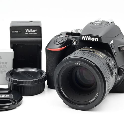 thumbnail-0 for Nikon D5600 DSLR 24.2MP Digital Camera Kit w/ AF-S 50mm f1.8 Lens