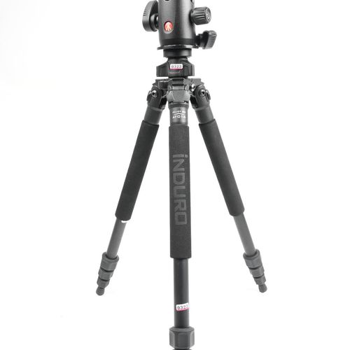 thumbnail-1 for Induro Alloy 8M AT014 Tripod Legs 472-014 w/ Manfrotto 498RC4 Ball Head