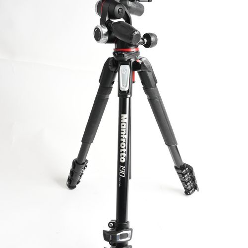 thumbnail-1 for Manfrotto MT190XPRO4 Aluminum Tripod Legs w/ MHXPRO-3W XPRO 3-Way Head