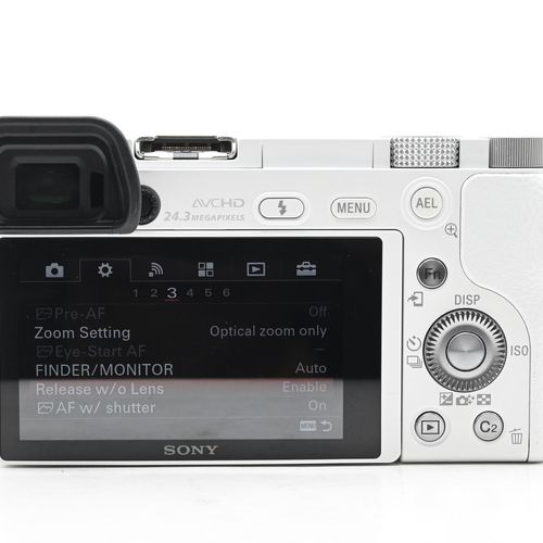 thumbnail-4 for Sony Alpha A6000 24.3MP Mirrorless Digital Camera Body White