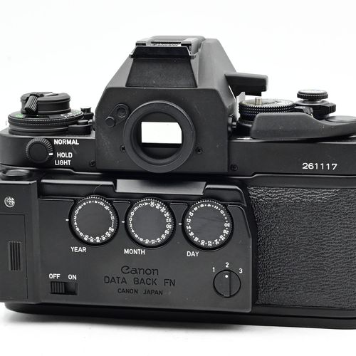 thumbnail-2 for Canon F-1N SLR Film Camera Body w/AE Prism Finder F1N + Data Back FN