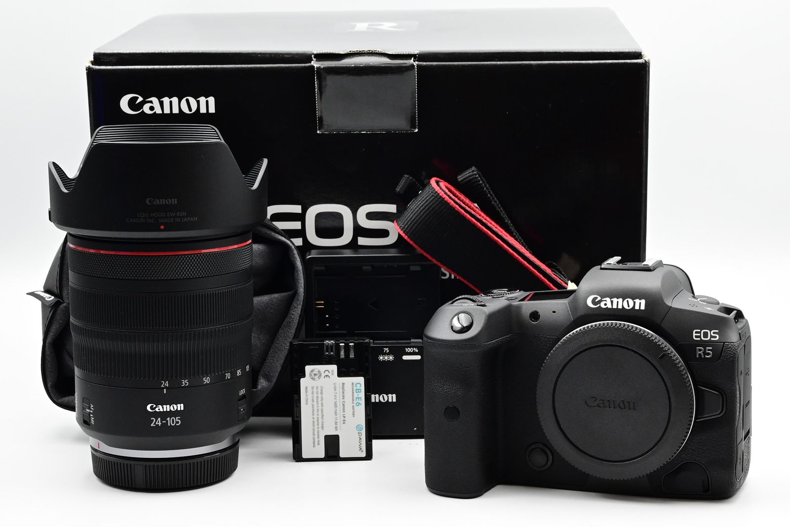 Canon EOS R5 45MP Mirrorless Digital Camera Kit w/24-105mm Lens